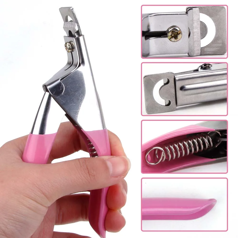 Fake Nail Cutter Professional Nail Clippers Straight Edge Acrylic Nail Clipper Tips Manicure Cutter Guillotine Cut False Nails