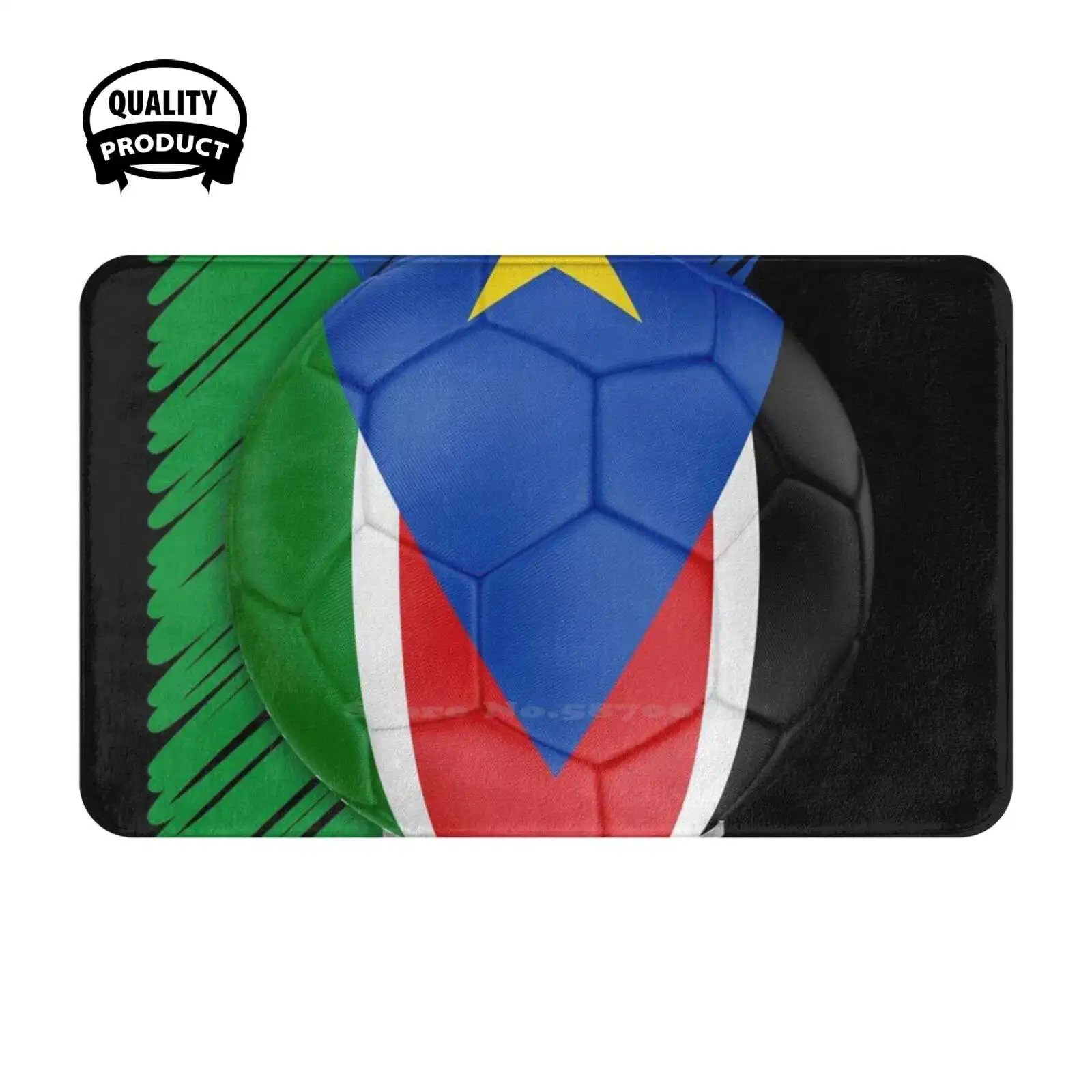 South Sudan Football Country Flag Soft Cushion Home Carpet Door Mat Car Rug South Sudanese National Flag Competition Sports