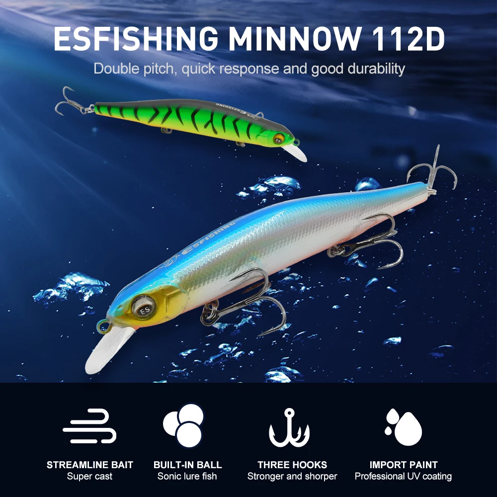ESFISHING Jerkbait magnetico - Senuelo duro para buceo 0,8-1,2 m - imagen 5