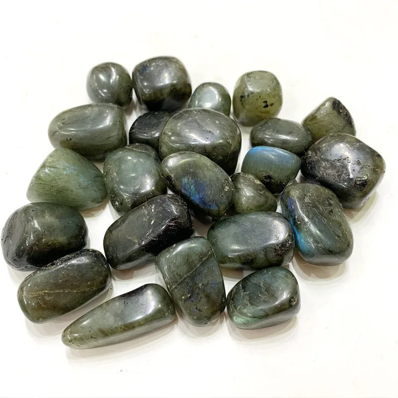 100 g natürlicher Labradorit-Stein, Mondstein, Feldspat, Kies, Bergkristall, Quarz, roher Edelstein, Mineralprobe, Aquarium-Dekoration