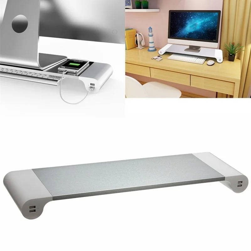 

Mesa Ordenador Cama Laptop Stand Aluminum Alloy Laptop Table Computer Desk With USB Power Cable Laptop Table Tray For Sofa Bed