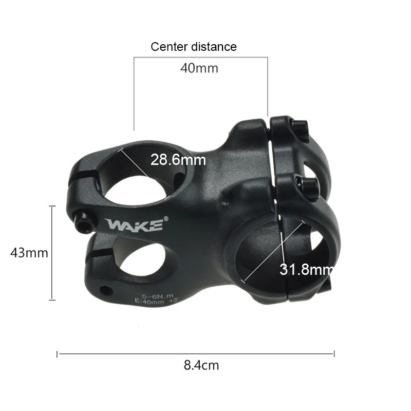 Attacco manubrio per bicicletta forgiatura in lega di alluminio 31.8*28.6*40mm + 3 ° accessori per ciclismo per Mountain Bike