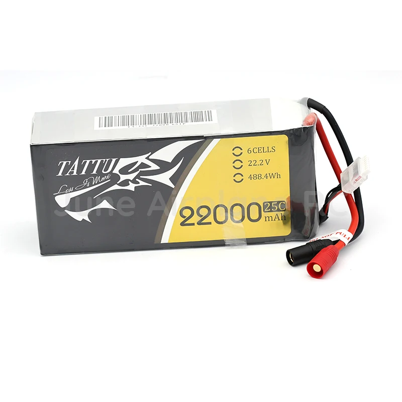 Tattu 22.2V 25C 6S 10000mAh 12000mAh 15C16000mAh bateria lipo opakowanie z AS150 wtyczka dla dron uav