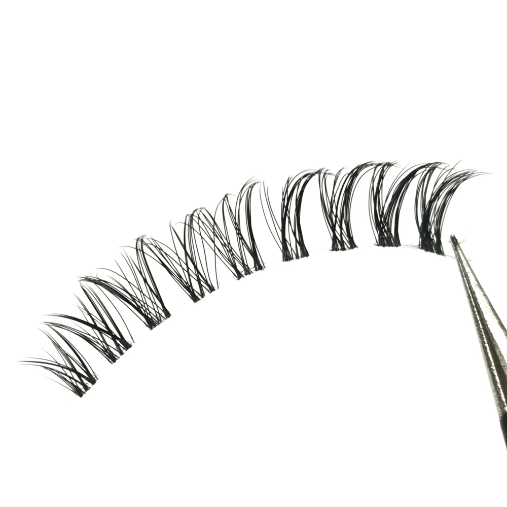 Novo 3 par cílios 3d vison tira lash reutilizável cílios postiços crisscross dramática cílios leve invisível banda olho cílios