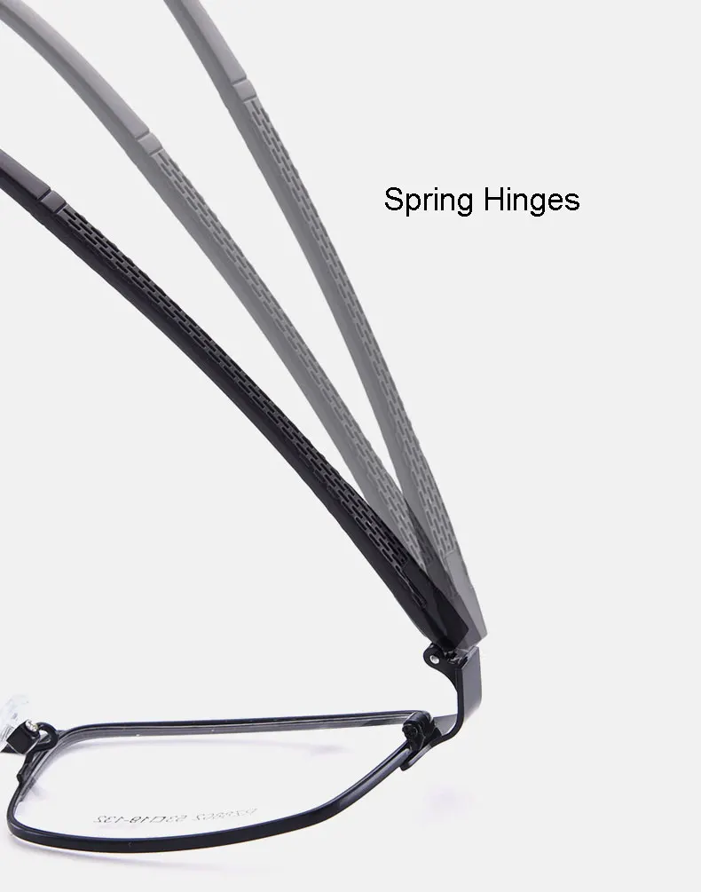 Vollrand Legierung Rahmen Gläser Für Mann Business Stil Quadratische Form Upsale Ultra Licht Myopie Brille – Detail 9
