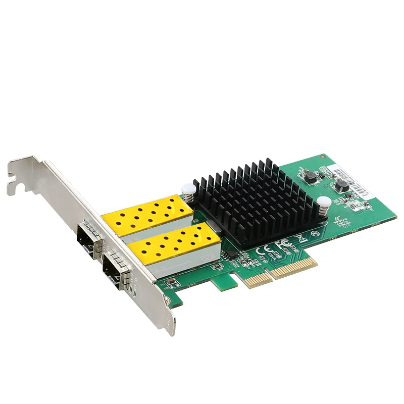 Carte réseau à 2 ports SFP, 1G, fibre optique, PCIe 4X, serveur, Lan, Intel 82576, nouvel arrivage