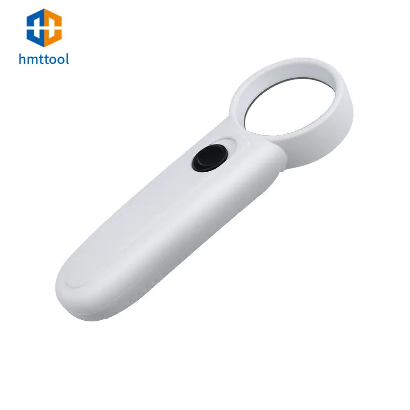 Handheld Type 15X Exclamation Mark Magnifying Glass Double LED Plastic Portable Magnifier For Phone Motherboard Repair Tool