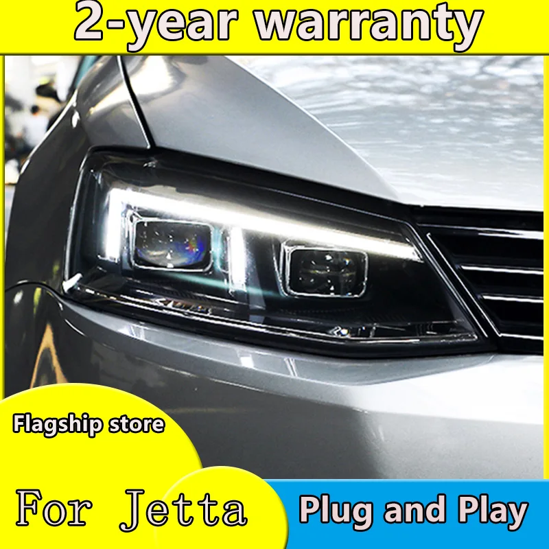 

Стайлинг автомобиля для vw jetta фары для VW jetta MK6 фары со светодиодной направляющей для стайлинга автомобилей био ксеноновые линзы парковки