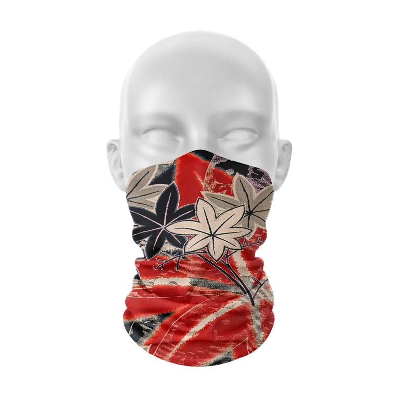 3D Printed Unisex Hijab Scarf Japanese Style Cloth Pattern Art Bandana Women Kerchief Headband Cycling Tubular Face Neck Gaiter