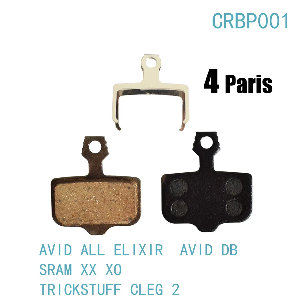 EOOZ 4 pairs Semi - Metallic bicycle DISC BRAKE PADS FOR Avid Elixir R/CR/CR-MAG/E1/3/5/7/9 Sram X0 XX DB1/3/5. Dualtron Thunder