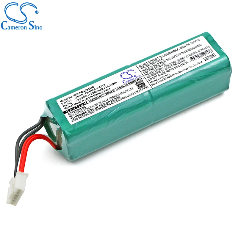 بطارية CameronSino لـ Fukuda Denshi ECG CardiMax FX-7202 تناسب T8HRAAU-4713 8PHR بطارية بديلة طبية 2000 مللي أمبير/19.20 وات في الساعة