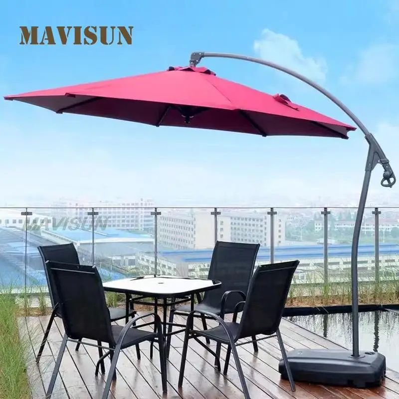 Folding Patio Umbrellas Aluminum Alloy 3m Outdoor Garden Furniture Light Portable Round Parasol Umbrella Sunshade Terrace