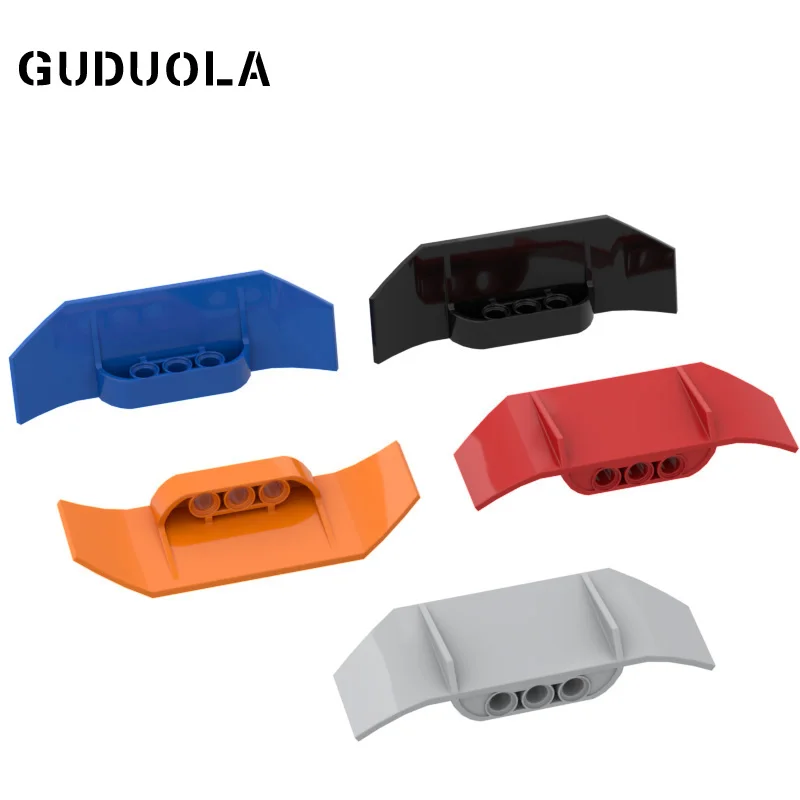 Guduola Technical Car Spoiler 3x8 with 3 Pin Holes (61073)Special Brick MOC Building Block Toy Parts 4pcs/LOT