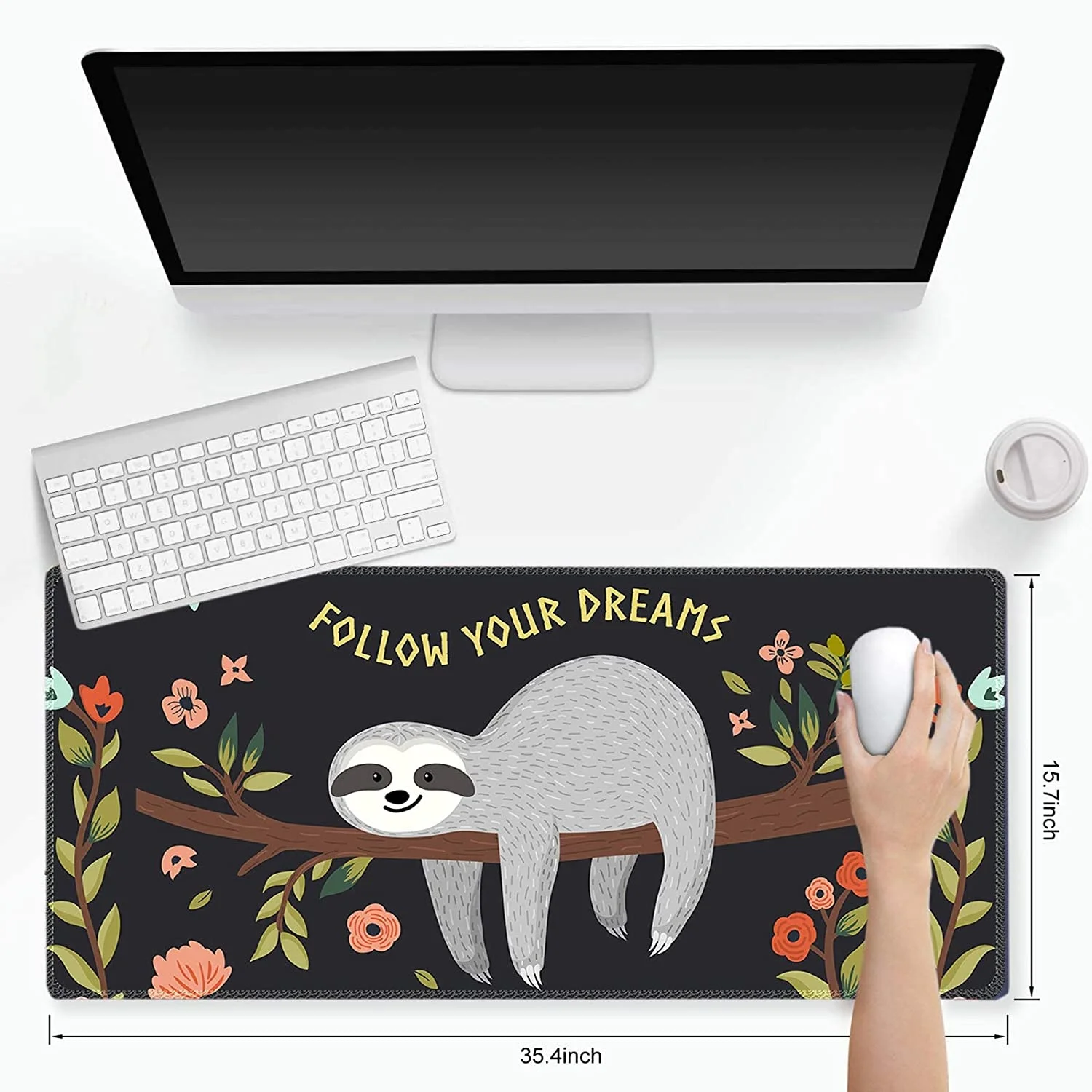 Mouse Pad Gamer Home Large HD XXL Mouse Mat MousePads Desk Mats Funny Cartoon Sloth Anti-slip Office Gamer Carpet Soft Mice Pad