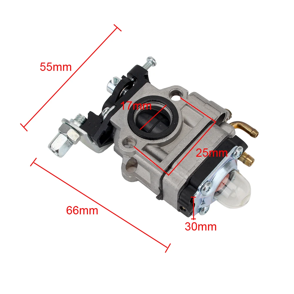 15mm Carburetor For 40cc- 49cc Mini Scooter ATV Strimmer Grass Cutter Chainsaw Carb Gasoline Brushcutter Motorcycle Accessories