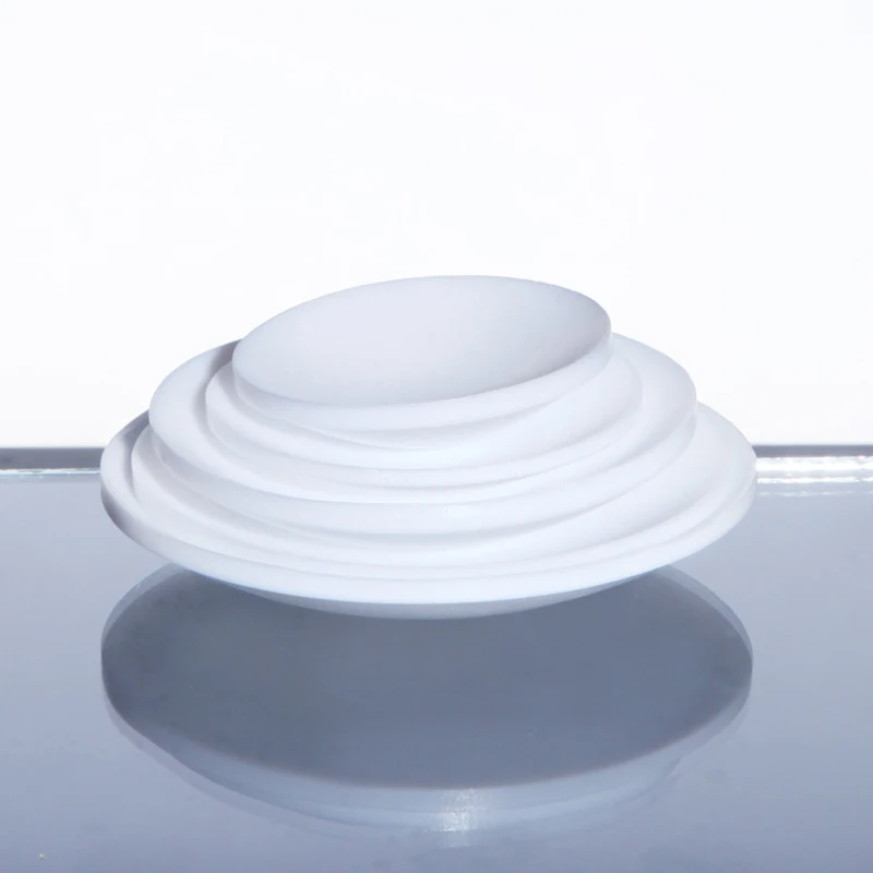 Lab PTFE Watch Glass F4 Round Dish Polytef Beaker Covers Cap Acid and Alkali Resistance and High Temperature Resistance