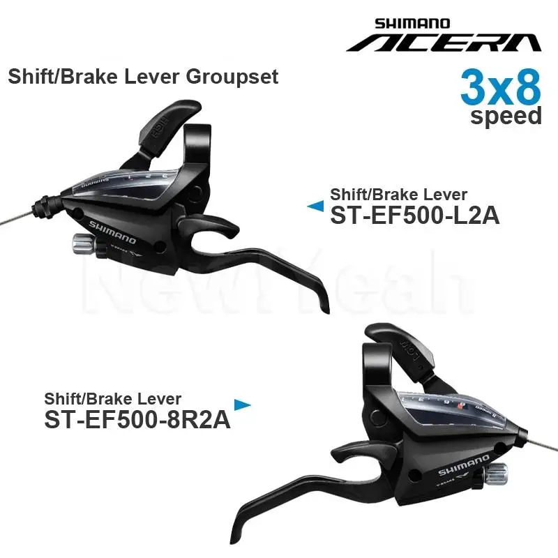 SHIMANO ACERA EF500 3x8v grupa sprzętowa EZ ogień PLUS Shift/dźwignia hamulca-2-palec dźwignia rozmiar-3x8 z przodu prędkości oryginalne części