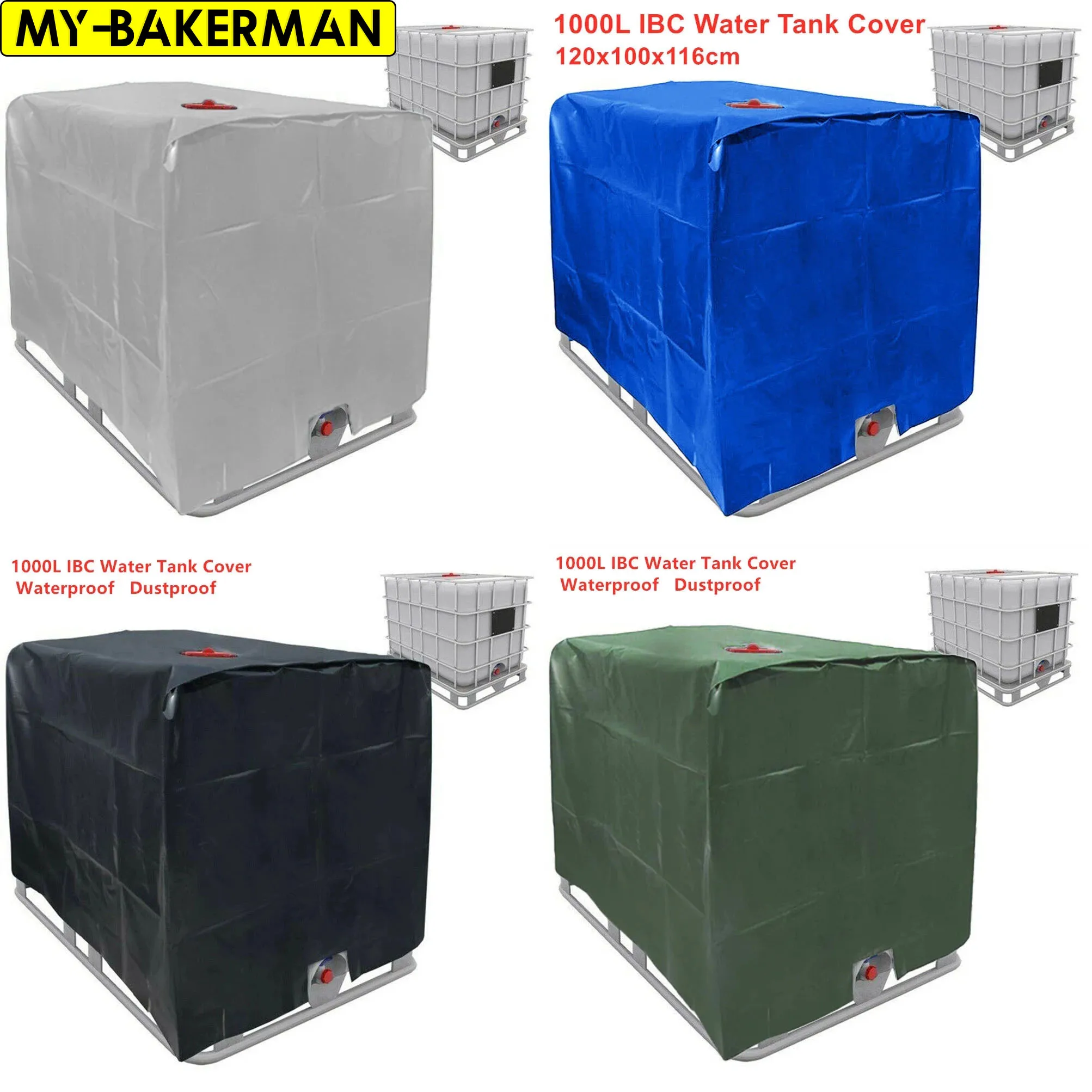 4 Colors Outdoor Tank Cover for 1000 Liter IBC Tote Bag Cover IBC Tank Accessories Zipper Cover