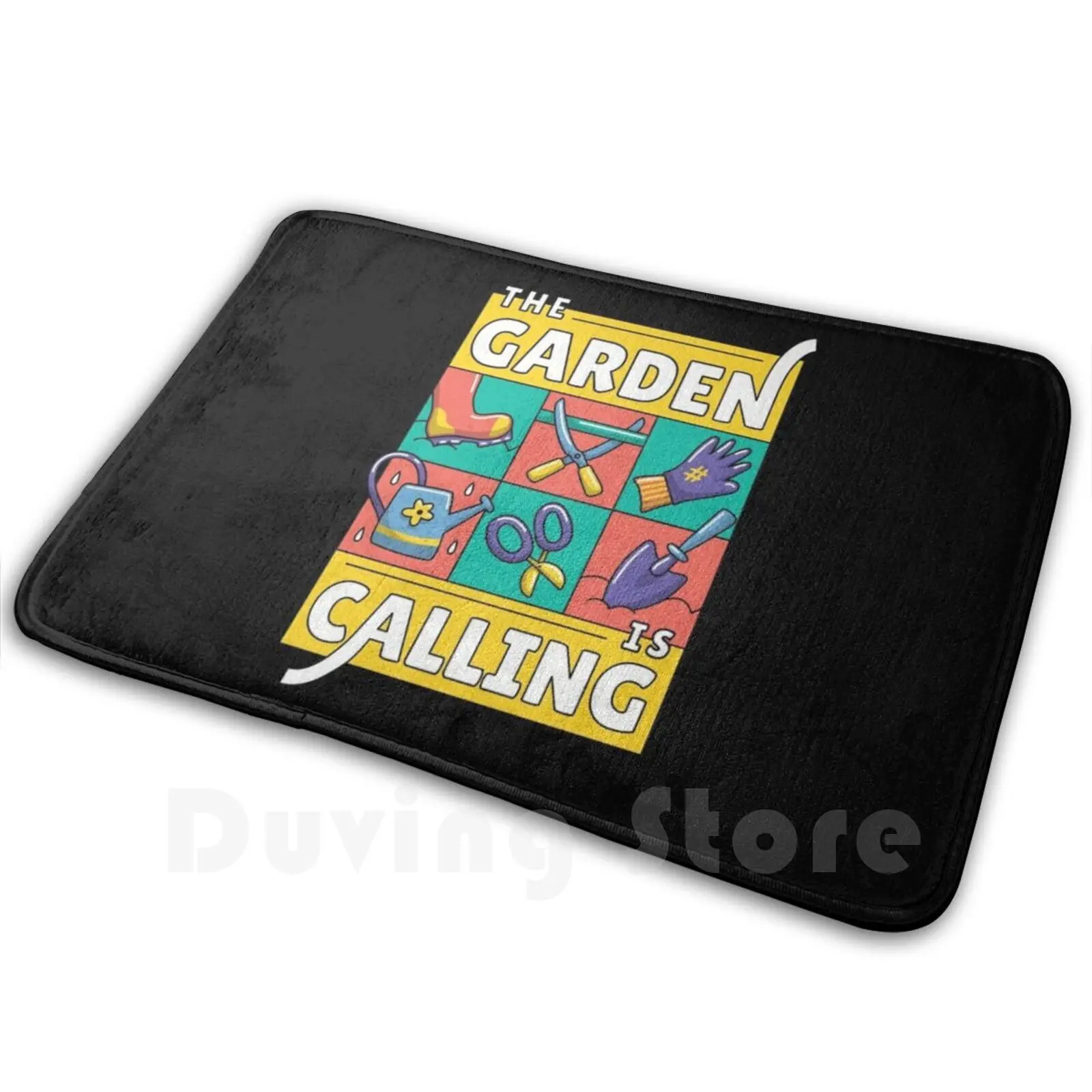 The Garden Is Calling Mat Rug Carpet Anti-Slip Floor Mats Bedroom Garden Summer Sun Work Hobby House Home Gift Idea Gardener