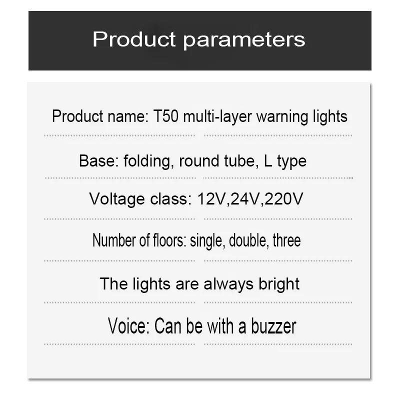 Safety Stack Lamp Industrial 3 layer Buzzer Light LED Signal Tower Caution Light Alarm Foldable Warning Light Tower for Machines