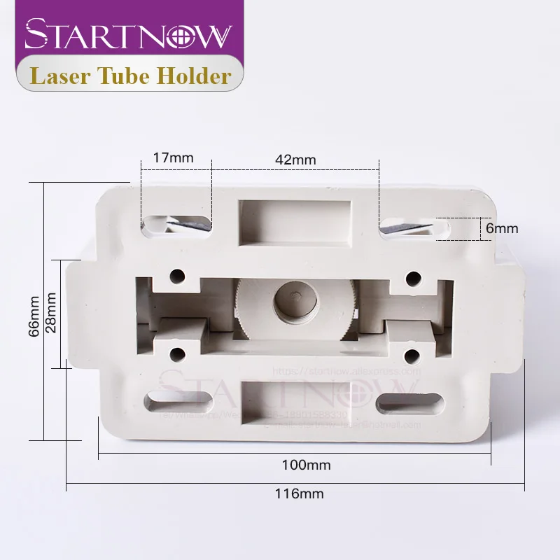 Startnow CO2 Laser Tube Holder Mount Flexible Plastic Lamp Support D50-80 Adjustable Bracket Base For Laser Cutter Machine Parts