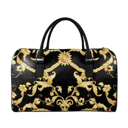 Noisydesigns-Bolso de viaje de PU con cremallera para mujer, bandolera Unisex con patrón Floral europeo, venta al por mayor