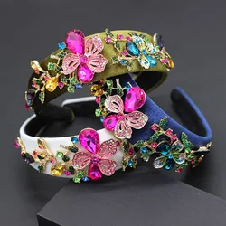 Fashion personality catwalk headband color rhinestones trumpet dance party geometry wild temperament exaggerated headband 722