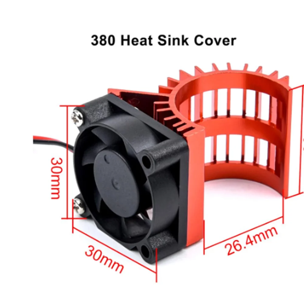 Bürstenlosen Motor Kühlkörper + Lüfter Kühlung 380/540 Kühlkörper Abdeckung Elektrische Motor F & uuml; R RC modell Auto HSP 7014