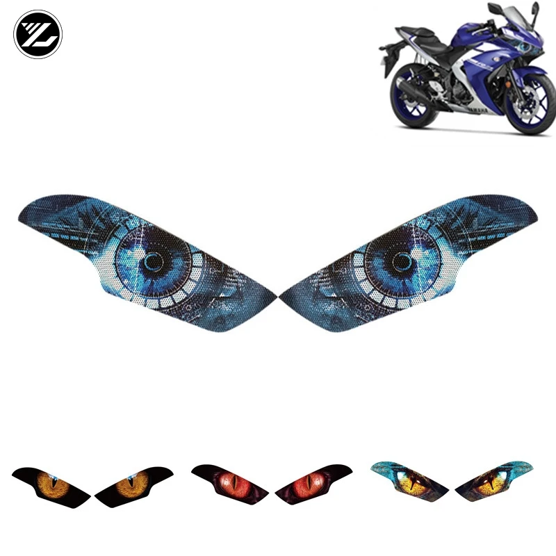 For yamaha YZF-R3 R25 r3 r25 2015-2018 Motorcycle accessories headlight protection sticker headlights eye body sticker