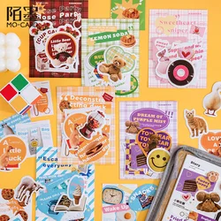 24 Stks/partij Kawaii Briefpapier Stickers Leven Beschrijving Serie Dagboek Planner Stickers Scrapbooking Diy Craft Sticker