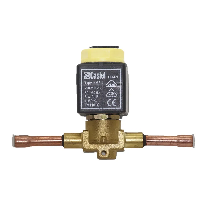 Detalle 1 de Electroválvula Castel welding Type 1028/2 air conditioning freezer solenoid valve 1028/2A6 Inner diameter of welded pipe is 6mm Neumática