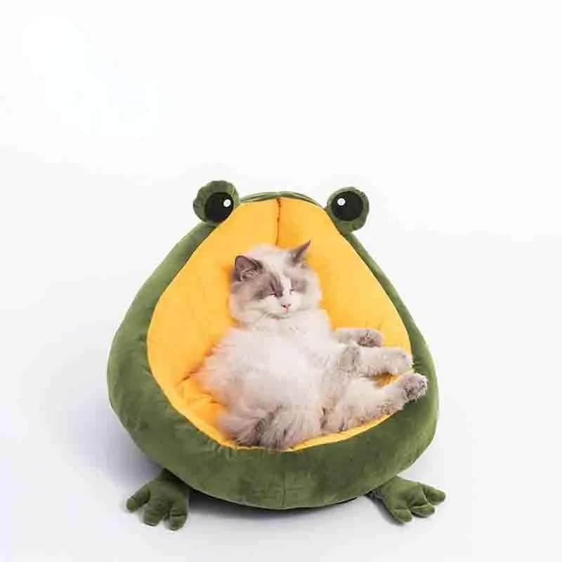 

Portable Pet House, Indoor Frog Cat Bed, Warm Small Dogs Beds, Kitten Mat, Soft, Cute Sleeping Loungers, Window Bag Products