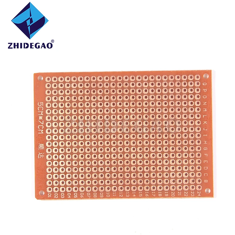ZHIDEGAO 10 stücke 5x7cm 5cm 7cm DIY Prototype Papier PCB Universal Board gelb
