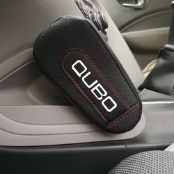 Leather Thigh Support Knee Pad Car Door armrest pad Interior Car Accessories For Fiat Qubo
