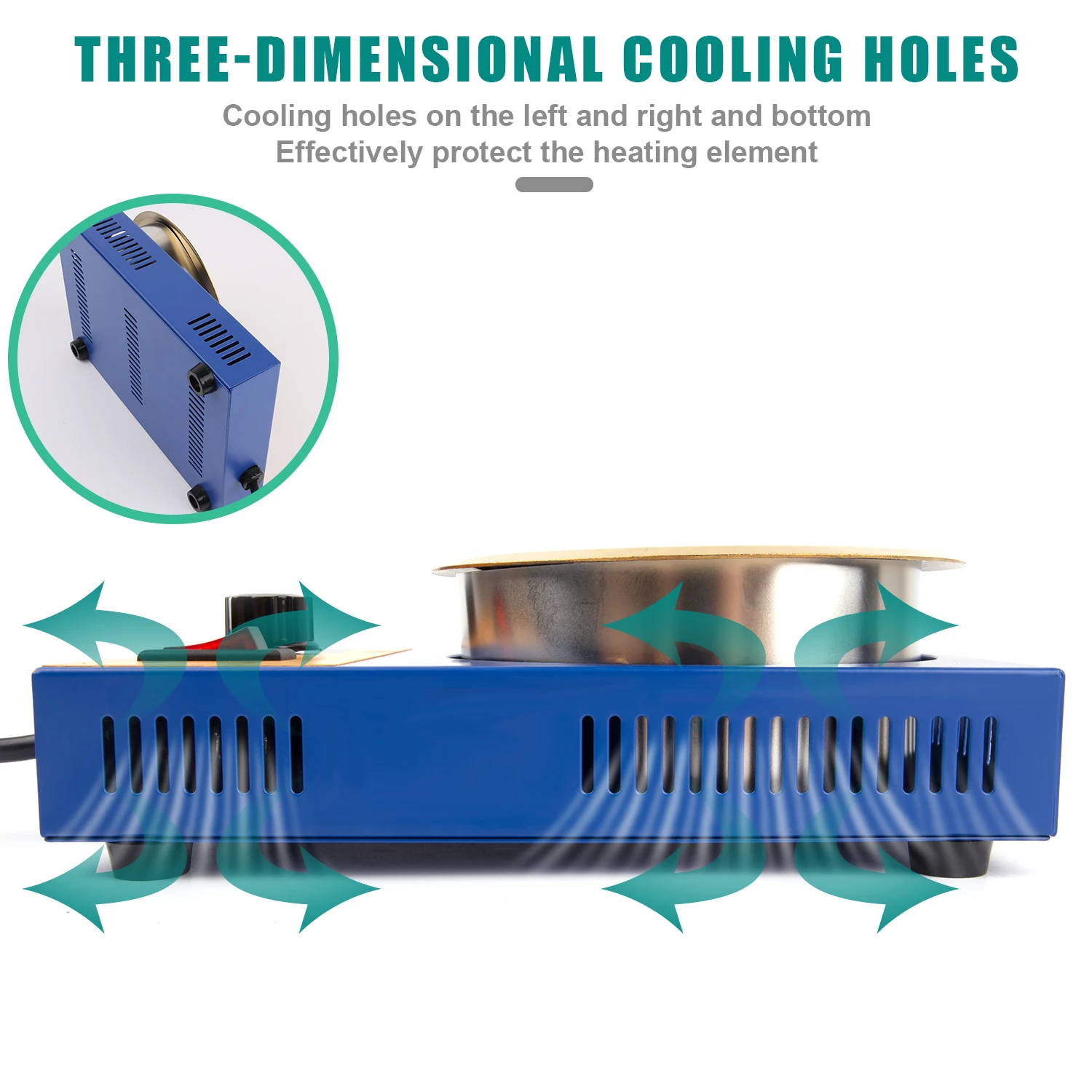 300w Solder Melting Pot Tin Furnace Thermoregulation Soldering Desoldering Bath 100/80/50/37mm 200~480 Centigrade EU Plug