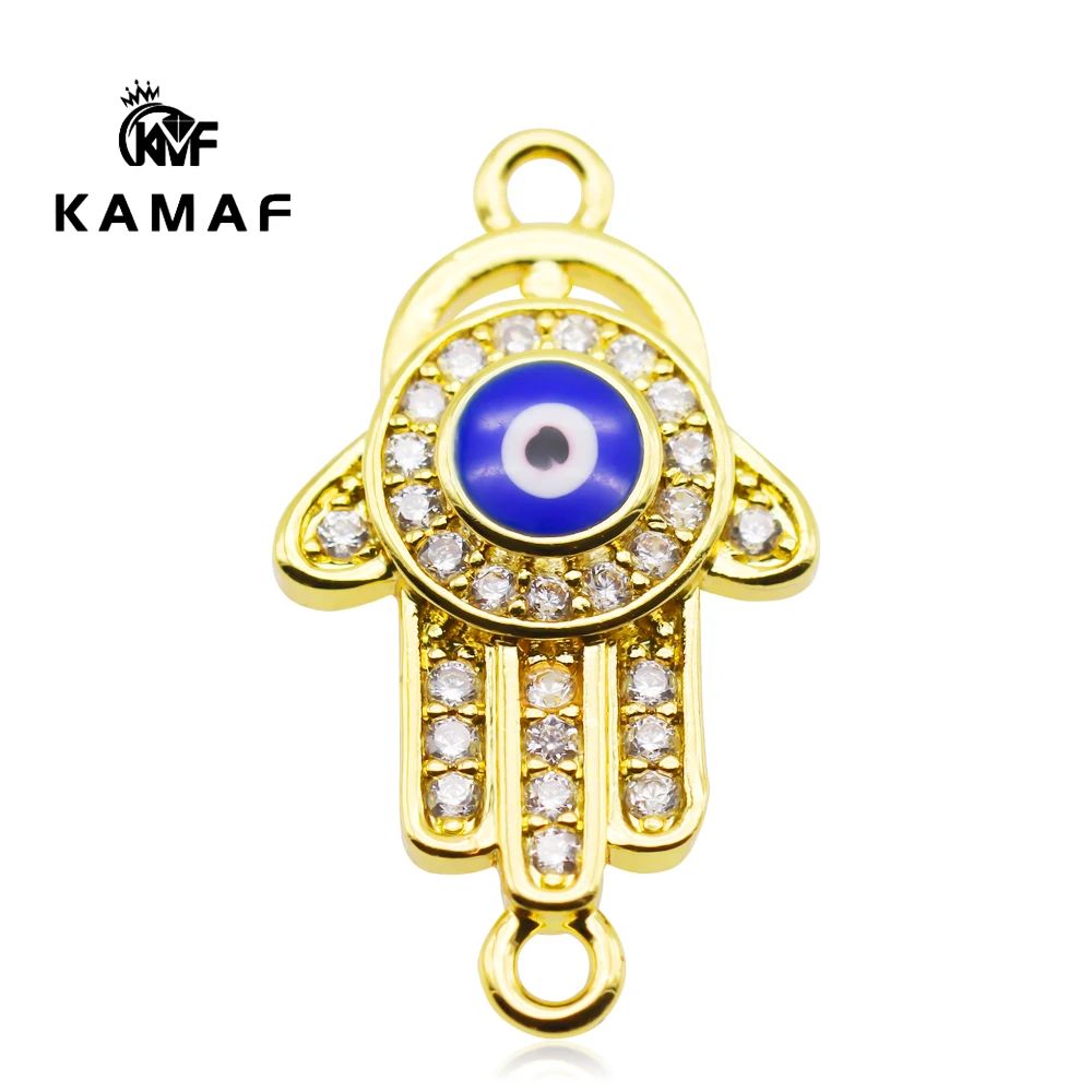 

KAMAF 5 шт./упак., высококачественный циркониевый каплевидный материал, разъем для ладони дьявольского глаза для изготовления браслетов, ожерелий, ювелирных изделий