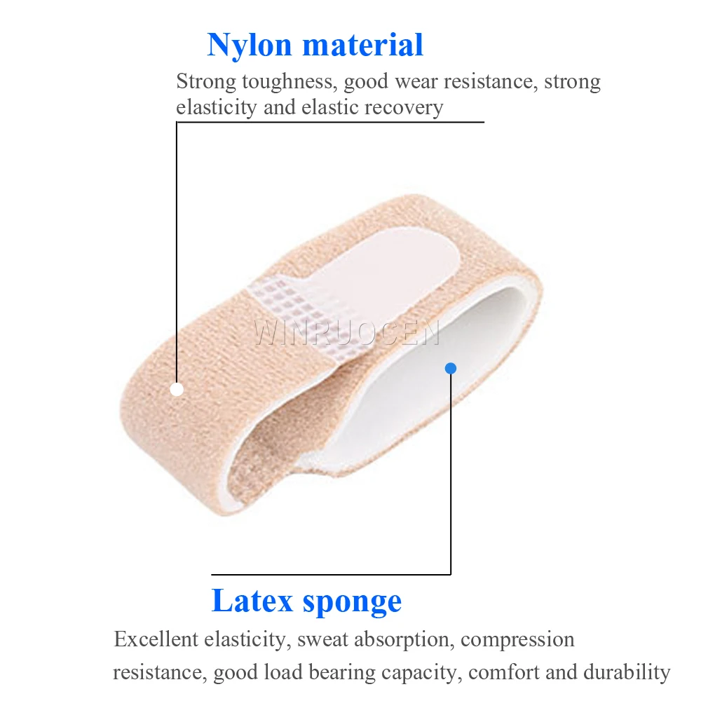 2pcs Toe separator Strap for Toe Overlapping Thumb valgus Reduce Foot Thumb Extrusion Heel pad Toe Correction Strap Insert