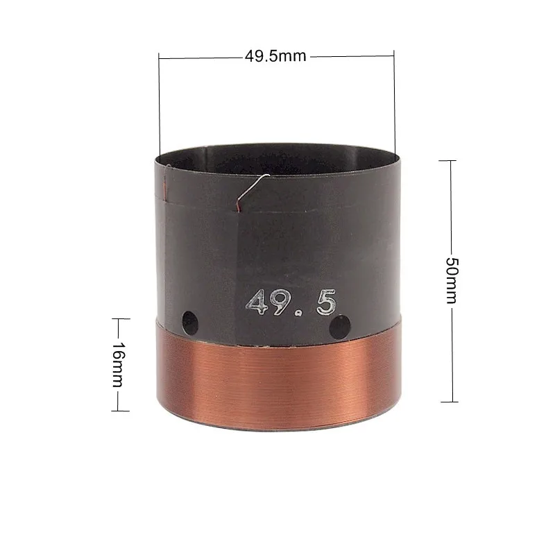 49.5mm Speaker Woofer Voice Coil 2 Inch Home Theater Bass Woofer Repair Parts With Copper Wire Black Aluminum Former