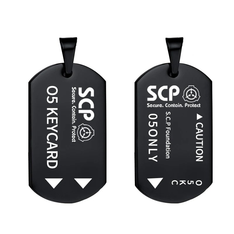 SCP Foundation Pendant Mobile Task Forces MTF Dog Tag Necklace Special Containment Procedures Foundation Jewelry Gift