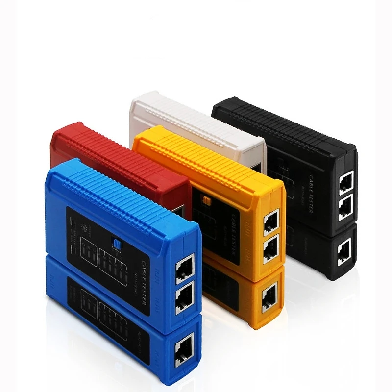 HTOC RJ45 Network Cable Tester For LAN Phone RJ45/RJ11/RJ12/CAT5/CAT6/CAT7 UTP Wire Test Tool Five Kinds Of Color