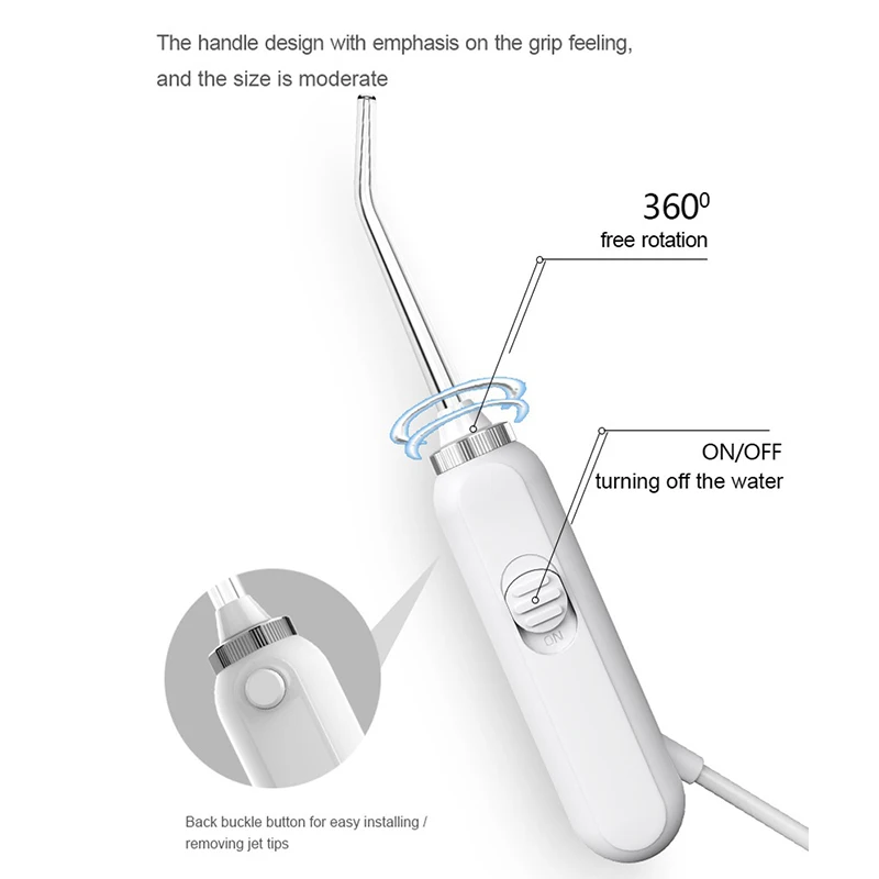 600ML profesjonalny irygator doustny domu podróży irygator do zębów blat do czyszczenia zębów z 4 dysze 10 prędkości