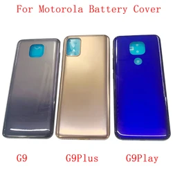 Coque arrière de batterie avec Logo pour Motorola, compatible modèles G9, G9 Plus, Play, G9 Power