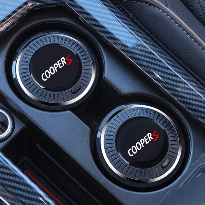 Car accessories ashtray Button open style LED Stainless steel plastic For MINI Coopers r56 f55 r53 Clubman E46 E90 E60