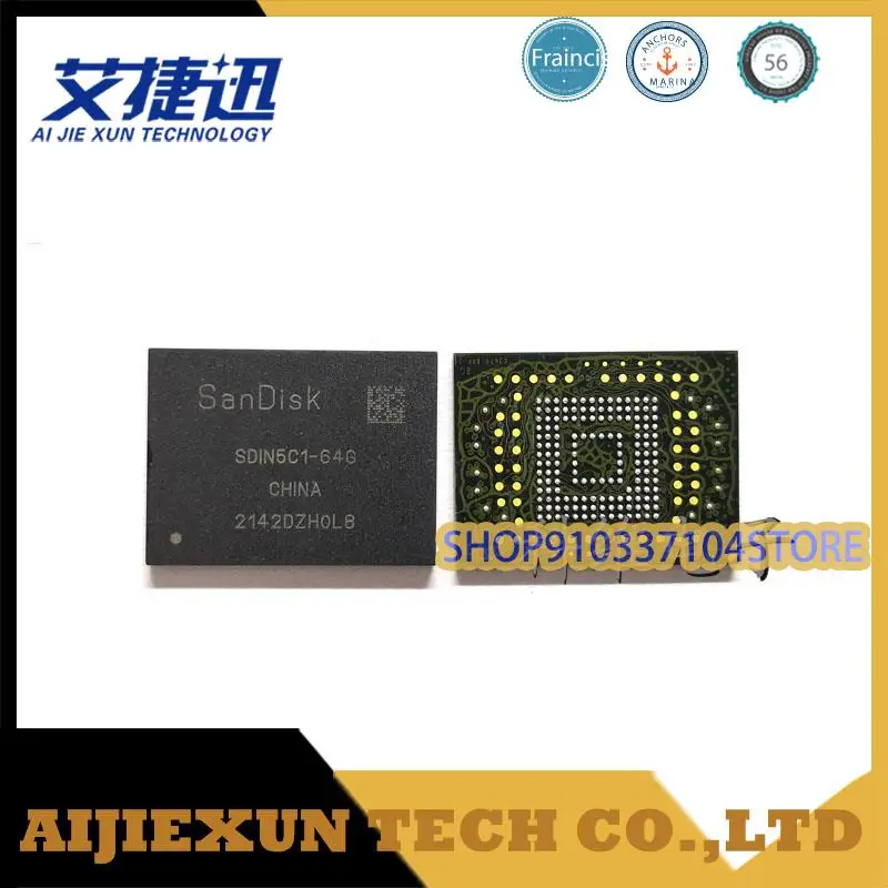 

2pcs/lot SDIN5C1-64G 169BGA 64G memory IC chips new and origianl