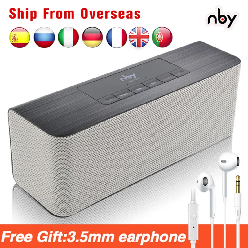 

nby 5540 Portable Bluetooth Speaker FM Radio Wireless Sub woofer Loudspeaker 3D Stereo Boombox Dual Speakers Computer Bass TWS