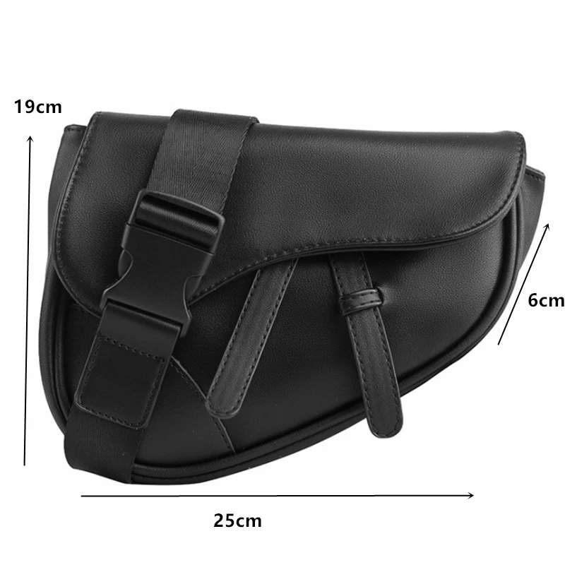 Men\'s Shoulder Bags Fashion Saddle Bags Men Anti-theft Shoulder Messenger Bags Mens Black Crossbody Chest Bag Pack For Male