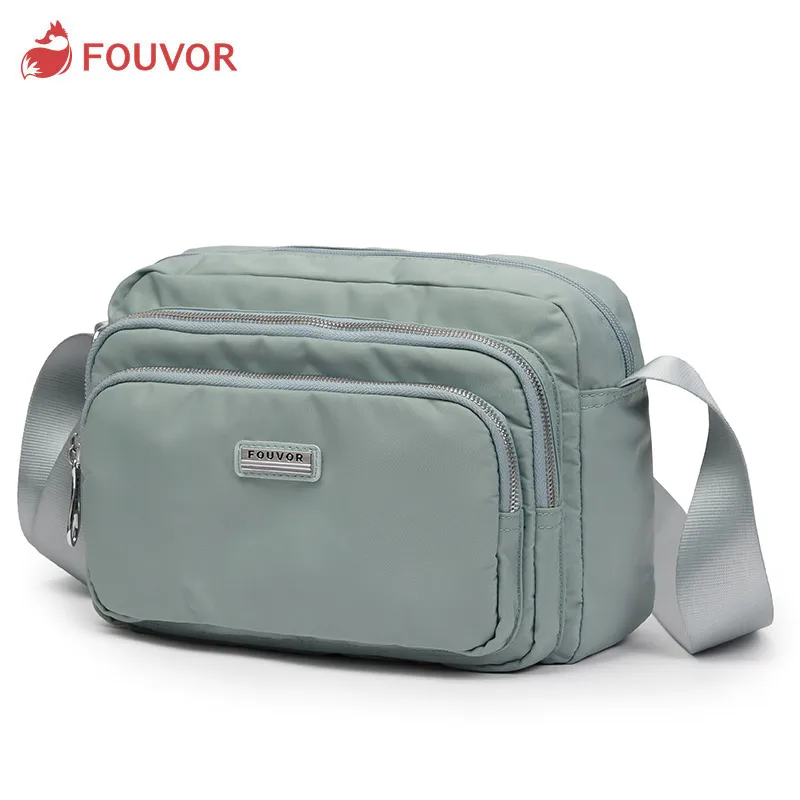 Fouvor 2024 New Fashion Waterproof Nylon Messenger Bag Women Simple Wild Canvas Casual Ladies Bag Oxford Shoulder Bag 2895-04