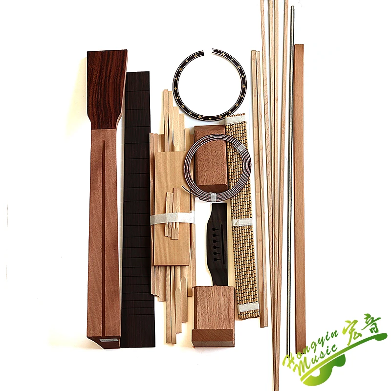 41-inch All single wooden guitar material accessories set AfricanPadauk solide back side Spruce top board solid wood