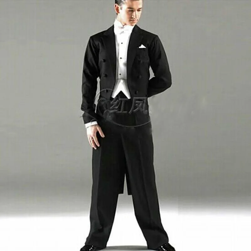 DHL Free Direct Selling Promotion Sale Customized Men Ballroom Tail Suit International Stand stage dance wears