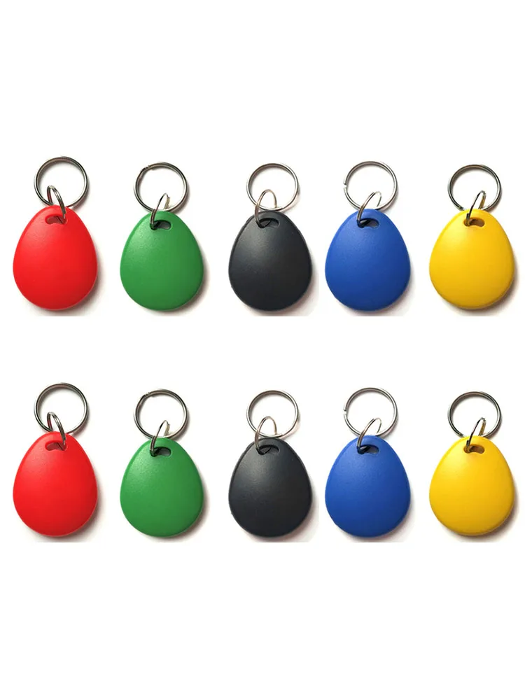 10pcs 125khz RFID EM4305 Writable Keytag Keyfob T5577 Rewritable Card Access Control Ring Token Duplicate Copy Clone